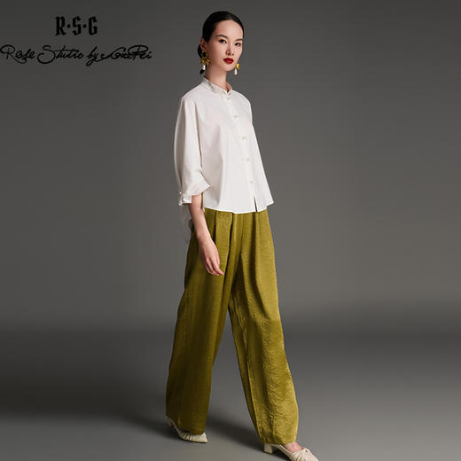 RSG2023郭培成衣品牌丝滑垂感直筒长裤 商品图4