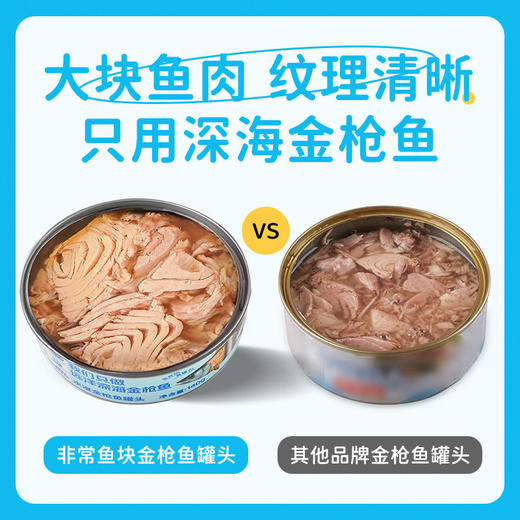 【大块鱼肉高蛋白】非常鱼块金枪鱼罐头 水浸/油浸 开罐即食 沙拉寿司拌饭炒菜好搭档  140g/罐 商品图3