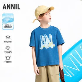 【实体店同款】男童圆领短袖针织衫夏季新款安奈儿童装AB521651
