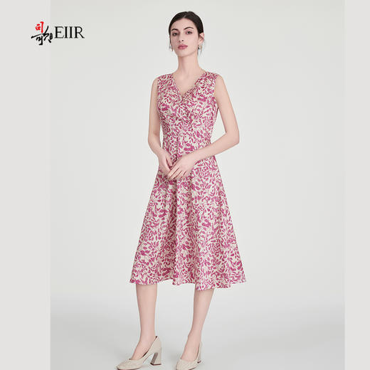 司歌缎面碎花背心连衣裙A891183X 商品图0