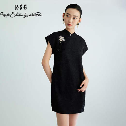 郭培成衣品牌精品系列国风手工镶片改良旗袍 商品图3