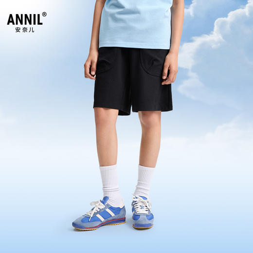 男童全腰针织中裤夏季新款安奈儿童装EB526102 商品图0