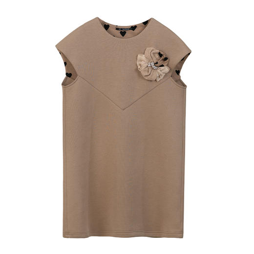 RSG郭培成衣品牌春夏季原创手作花朵装饰爱心无袖连衣裙 商品图4