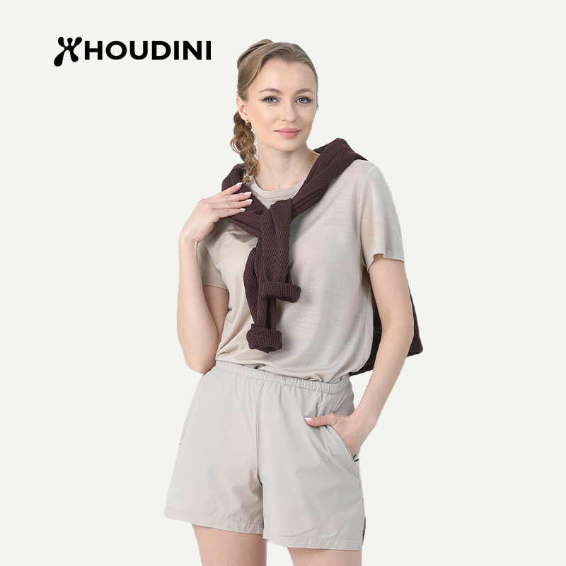 HOUDINI胡丁尼 Tree Tee 树 女户外透气速干莱塞尔天丝短袖T恤130954/840045