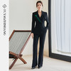 FUYAO扶摇 黑色新中式高定轻奢西装套装女国风气质修身西服两件套 商品缩略图0
