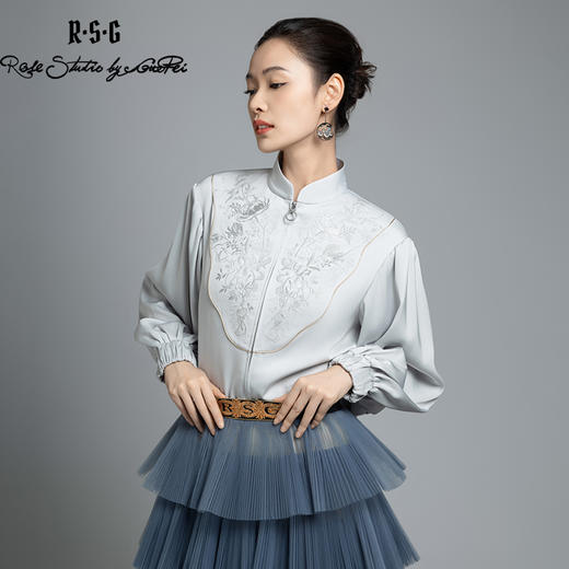 郭培成衣品牌【“药”爱自己】原创中草药云肩领衬衫外套 商品图4