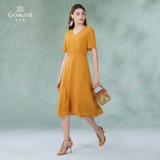 乔万尼真丝连衣裙夏季新款高端桑蚕丝长裙EI2E789 商品图3