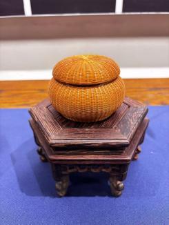 竹编茶叶罐圆 商品图0