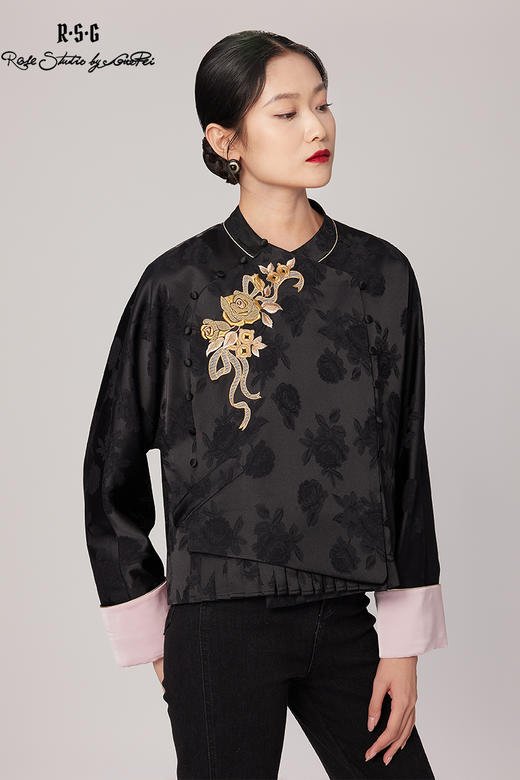 郭培成衣品牌精品系列新中式印花盘扣上衣 商品图5