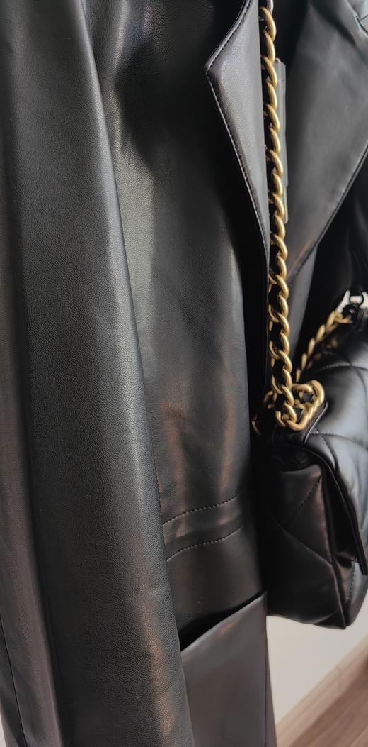 宋佳同款腰间抽绳西装款绵羊皮西服外套 商品图8