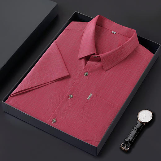 【DB】大依优型大码夏装多色短袖衬衫新款宽松免烫透气大码透气上衣半袖男士衬衣 商品图6