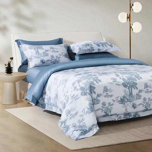 水星家纺60支长绒棉A类抑菌四件套贡缎舒适柔软裸睡床上用品严选 商品图0