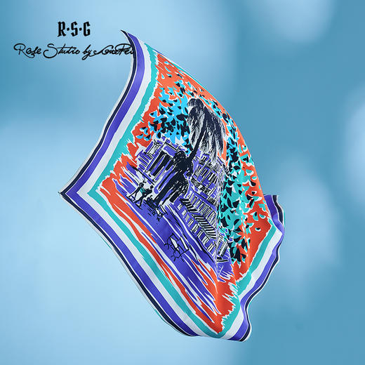 RSG郭培成衣品牌 优雅丝巾真丝《假日风情》 商品图1