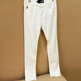 LOVE MOSCHINO 莫斯奇诺 女生徽标标签休闲裤 白色 CZWQ40 400S 3226 A00