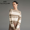 RSG郭培成衣品牌冬季保暖美拉德撞色条纹羊绒休闲学院风复古毛衣 商品缩略图0
