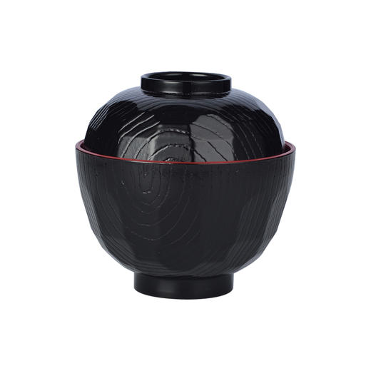 日本进口石田PC汤碗 龟甲内红 商品图4