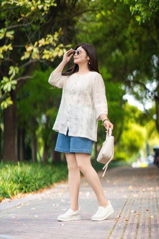 【牛仔短裤 清爽2色  弹力A字版】🍃✨🍃面料软弹亲肤，遮肉宽松显瘦，新款五分裤子，减龄牛仔短裤，7天发货 商品图6