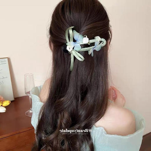 【家居百货】【仙气蝴蝶鸭嘴夹】9.9/两个！氛围感小花发夹，夏天用它盘发好看又凉快！ 商品图6