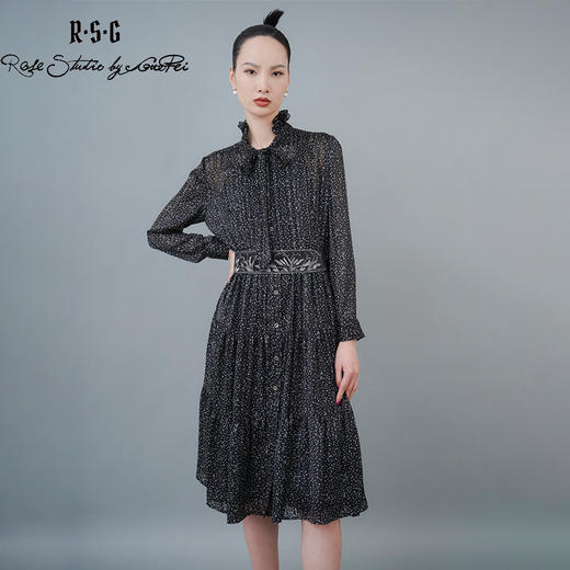 RSG郭培成衣品牌法式碎花连衣裙显瘦减龄长款开衫裙 夏季新品 商品图3