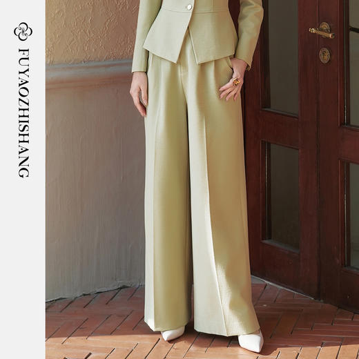 FUYAO扶摇 民国风休闲裤女2025新款高级感直筒裤百搭休闲时尚长裤 商品图0