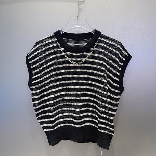 BY黑白条无袖针织衫50222夏季291092663871 商品图3