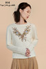 RSG郭培线上成衣品牌纯羊毛蝴蝶花朵刺绣点钻针织衫上衣女装 商品缩略图5