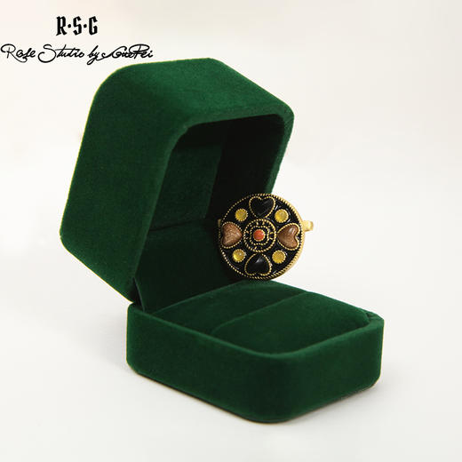 R.S.G精品系列百搭胸针爱心铜质镀金玛瑙优雅饰品郭培（限量版） 商品图2