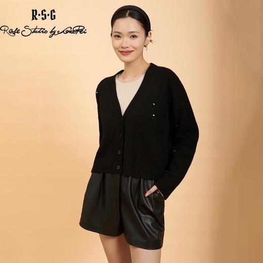 郭培成衣品牌精品系列慵懒V领毛织开衫 商品图4