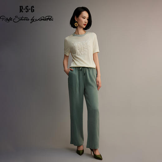 R.S.G精品系列夏季薄款宽松垂感显瘦直筒阔腿裤 商品图1