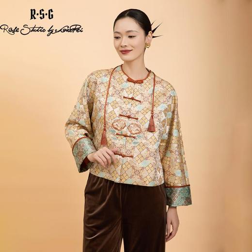 东方境X郭培联名系列：轻高定牡丹刺绣提花盘扣外套 商品图0