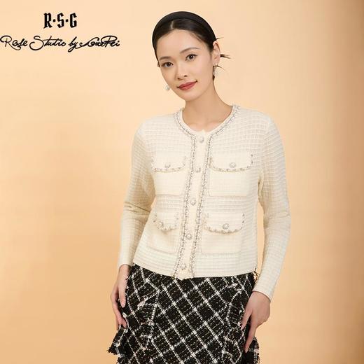 郭培成衣品牌精品系列千金风重工花边小香风开衫 商品图0