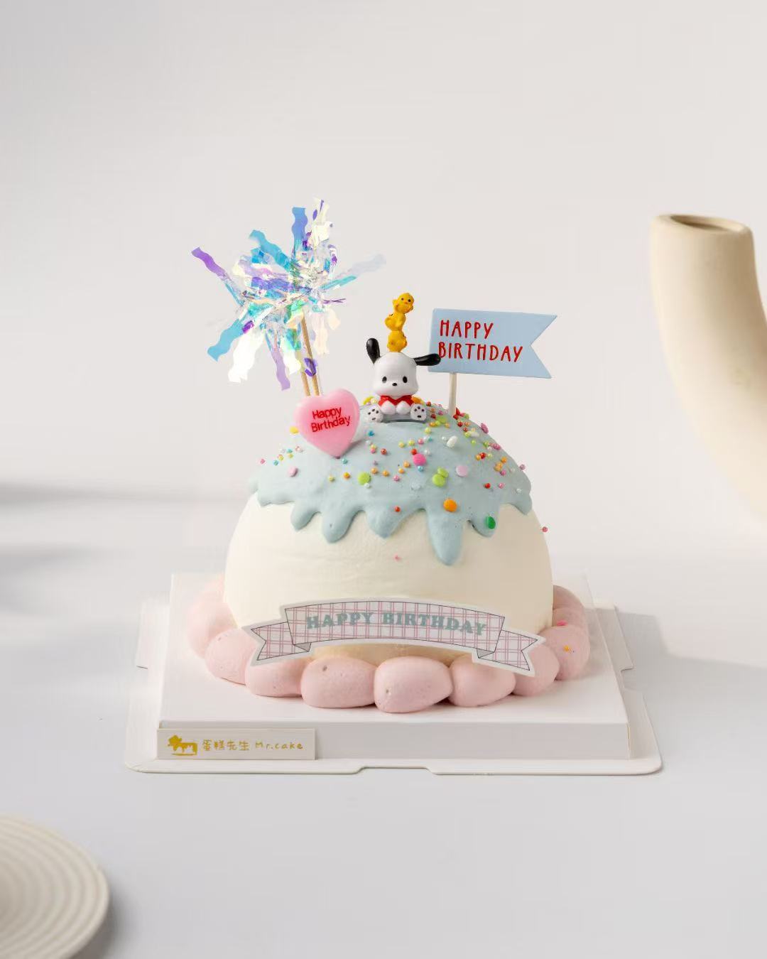 4英寸可爱帕恰狗生日蛋糕(百分百进口动物奶油）