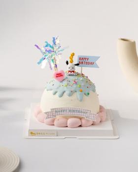 4英寸可爱帕恰狗生日蛋糕(百分百进口动物奶油）