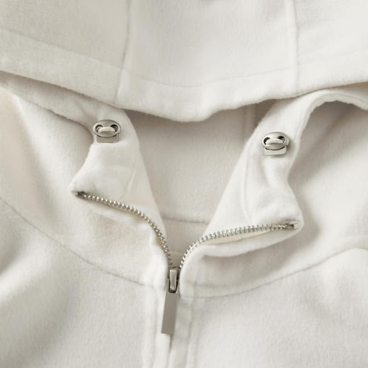 ROMI STUDIO“随性自在”100%棉休闲奶白宽松连帽开衫卫衣 T8045 商品图1