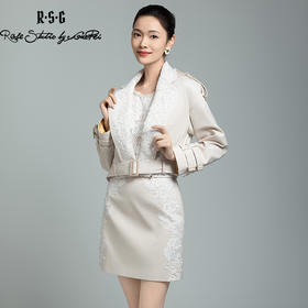 郭培成衣品牌【“药”爱自己】花朵纹样镂空蕾丝短夹克套装