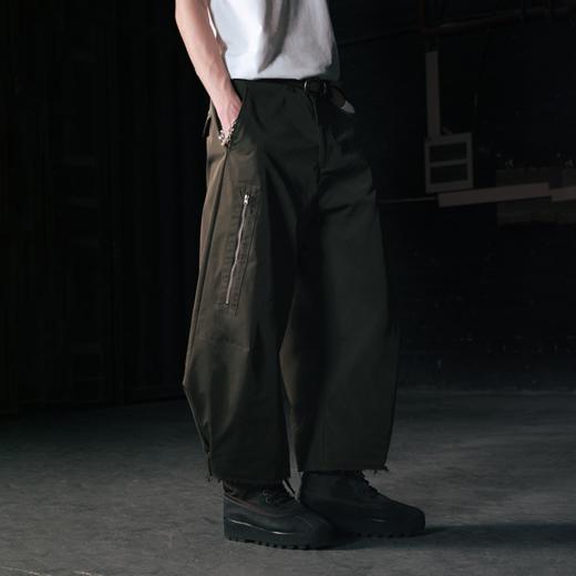 GOODBAI 916 无腰线抽绳口袋打褶休闲9分裤 商品图0