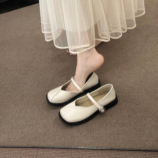 【法式小皮鞋】新款秋季 配裙子玛丽珍女鞋 晚晚平底乐福浅口单鞋 商品图1
