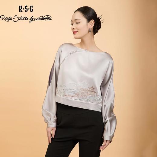 东方境X郭培联名系列：轻高定亭台楼阁刺绣短上衣 商品图2