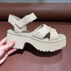 2楼UGG夏季新款 女士时尚舒适纯色厚底露趾可调节凉鞋 吊牌价1299