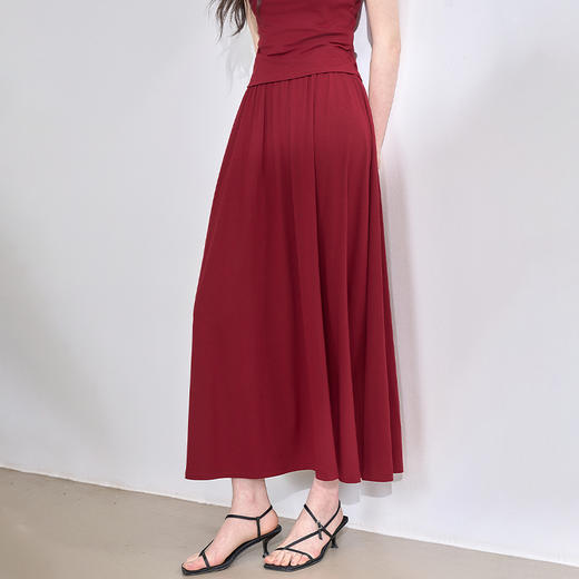 【炽热盛夏】复古时尚套装女2025夏季V领短袖搭半裙两件套V0650235 商品图3