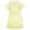 RSG郭培成衣品牌原创设计蕾丝印花女士连衣裙短袖黄色夏季 商品缩略图4