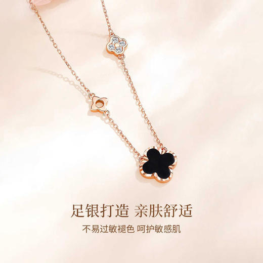 【999足银】卡蒂罗/KADER 幸运四叶草系列 简约小众新中式吊坠锁骨链#好运 女神礼盒装 商品图5