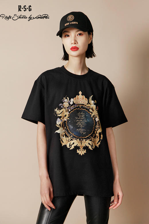 RSG郭培成衣品牌高光十刻系列浮雕刺绣点钻短袖女夏季新款 商品图5