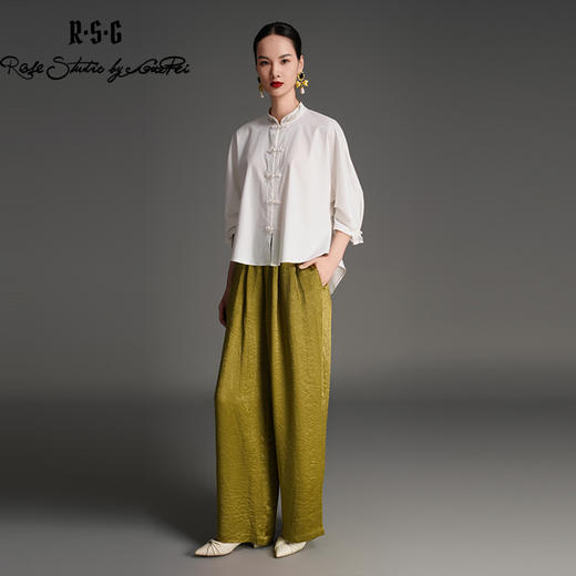 RSG2023郭培成衣品牌丝滑垂感直筒长裤 商品图3