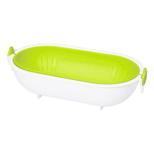 日本进口小久保工业所长型沥水篮&洗盆套装（绿色） 商品图3