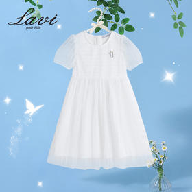 【银丝网纱裙】【110-160】夏季女童短袖连衣裙儿童裙子