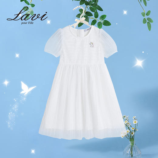 【银丝网纱裙】【110-160】夏季女童短袖连衣裙儿童裙子 商品图0