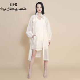 RSG防晒款开衫连衣裙 春夏季微透长款设计感优雅气质纱裙