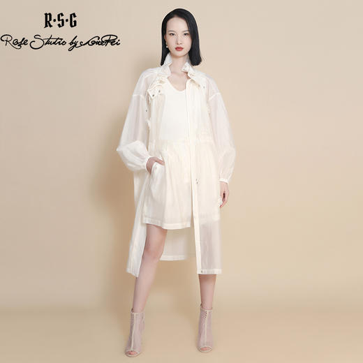 RSG防晒款开衫连衣裙 春夏季微透长款设计感优雅气质纱裙 商品图0