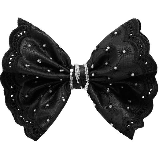 RSG郭培成衣品牌原创点钻蝴蝶结装饰镂空刺绣发饰大号发夹 商品图4